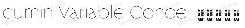 cumin Variable Conce字体转换